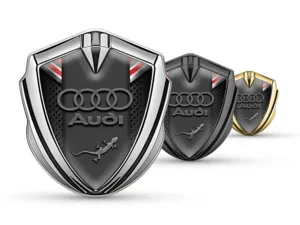 Audi Car Logo Badges Pro Style Stainless Steel Edge